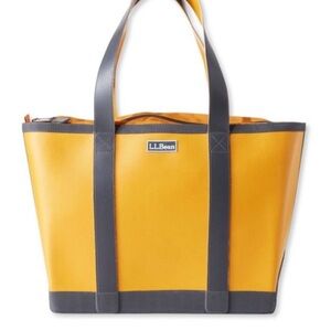 Rare LL Bean Wellie Boats & Totes Bag Vulcanized Rubber Yellow, Waterproof Bag